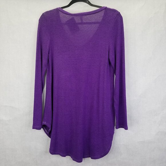 Hand-painted Tunic By Margaret Owen Women Small Purple Geometric Art to Wear NEW - Picture 8 of 13